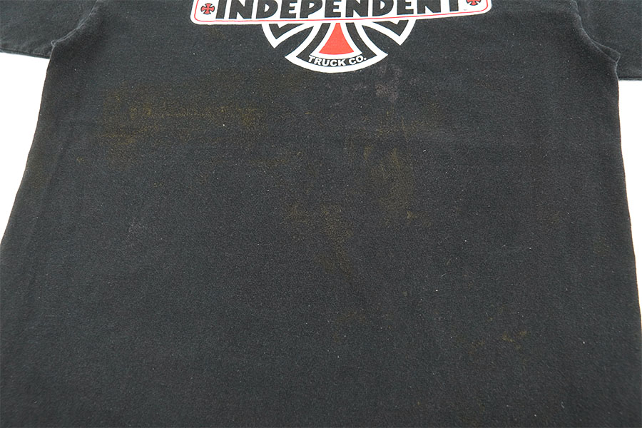 90's～ NHS ''INDEPENDENT TRUCK CO.'' Tシャツ ブラック 表記(L