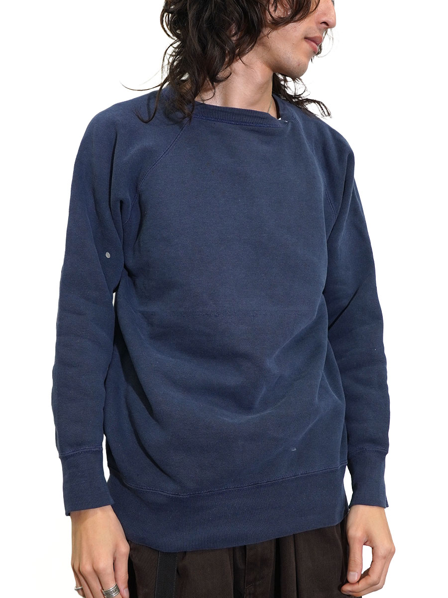 60s 70s sportswear ラグラン スウェット ネイビー 60s-70s カレッジラグランスウェット ネイビー