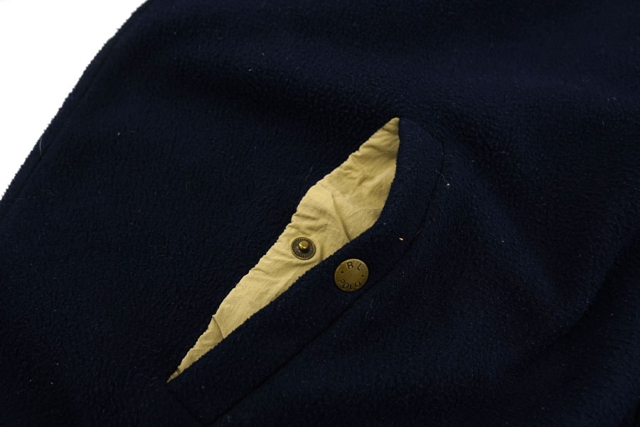RALPH LAUREN FLEESE SWING TOP NAVY (SIZE.LARGE)