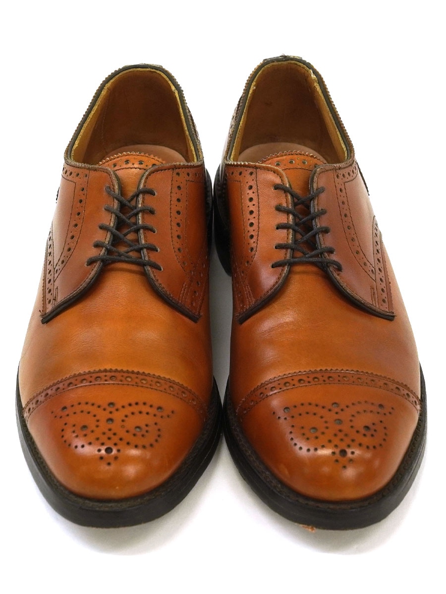 Allen Edmonds◆アンクルブーツ/UK8/BRW/レザー アレンエドモンズ 8Dブルックスブラザーズ別注&frasl;セミブローグ&frasl;濃茶
