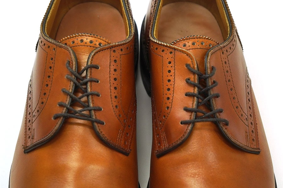 Allen Edmonds◆アンクルブーツ/UK8/BRW/レザー アレンエドモンズ 8Dブルックスブラザーズ別注&frasl;セミブローグ&frasl;濃茶
