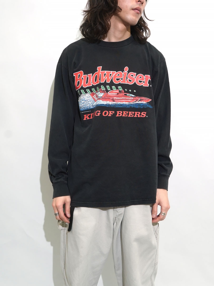 90'S GILDAN ''BUDWEISER'' LONG SLEEVE T SHIRT (SIZE. LARGE) MADE IN CANADA