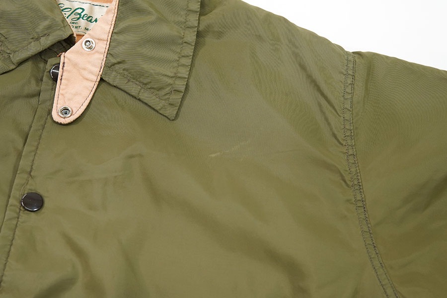 70's L.L.Bean 筆記体タグ コーチジャケット オリーブ 実寸(XL位