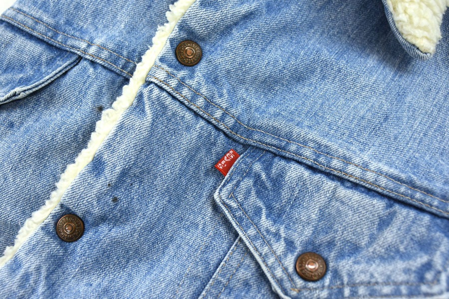 70's Levi's 72605デニムボアJKT USA製40 Vintage USA 1970's Levi 2 Pocket Indigo Denim Jacket w