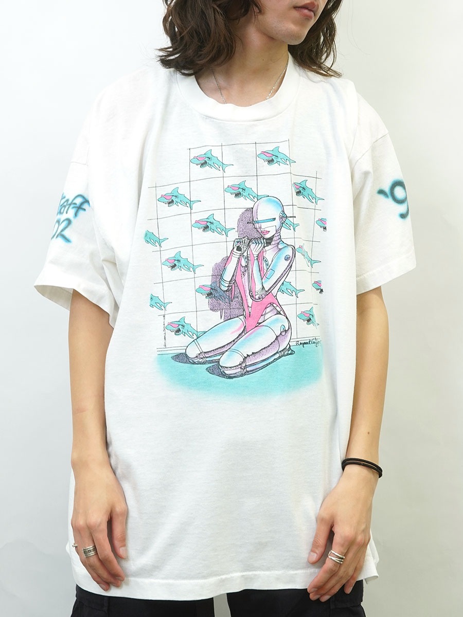 90'S FRUIT OF THE LOOM BEST ''OFFWORLD DESIGN'' T SHIRT WHITE (SIZE.XXX LARGE) MADE IN USA