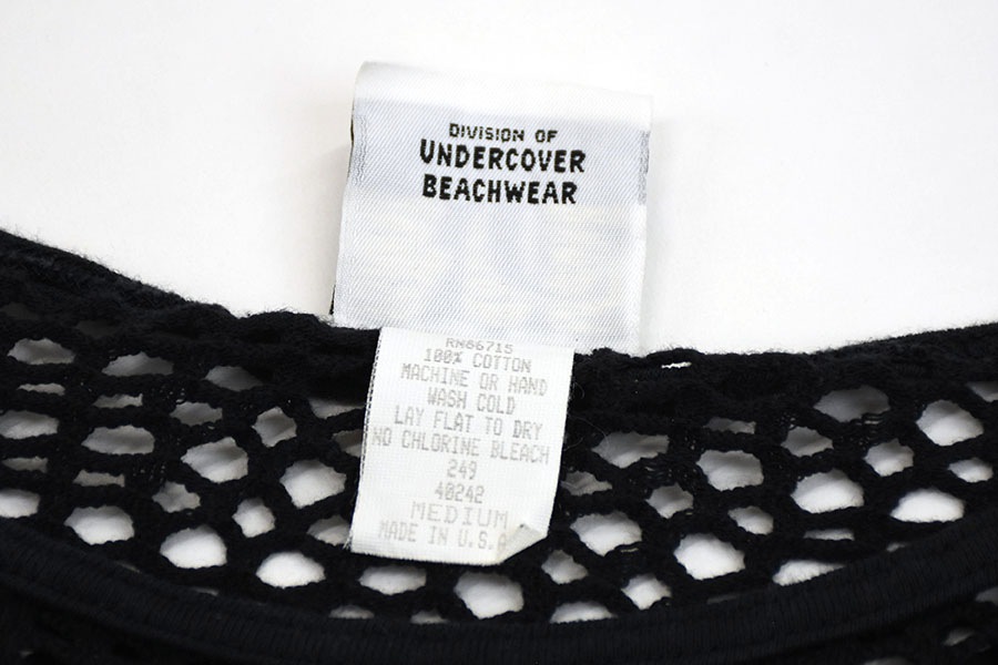 80's～ UNDERCOVER BEACHWEAR 100%コットン メッシュニットT