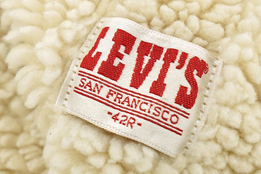 80'S LEVI'S CORDUROY BOA JACKET BEIGE (SIZE.42)