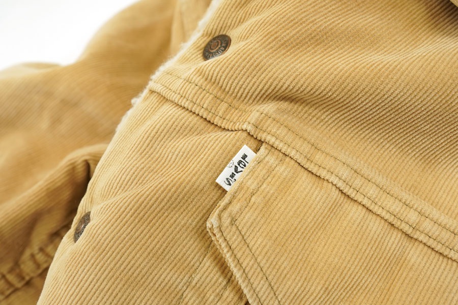 80'S LEVI'S CORDUROY BOA JACKET BEIGE (SIZE.42)