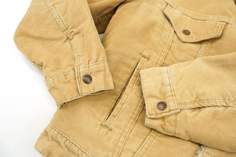 80'S LEVI'S CORDUROY BOA JACKET BEIGE (SIZE.42)