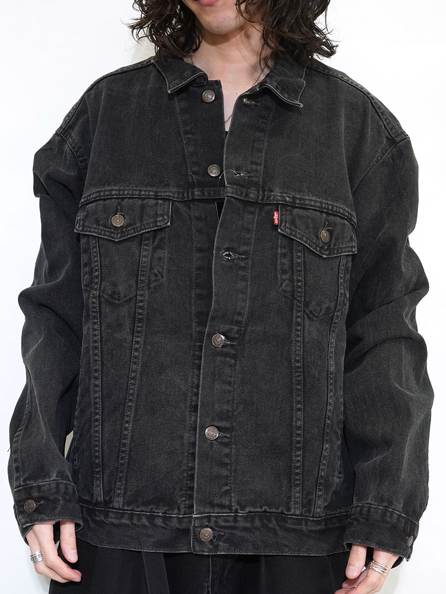 00'S LEVI'S 70507 BLACK DENIM JACKET (SIZE.LARGE) MADE IN MXICO