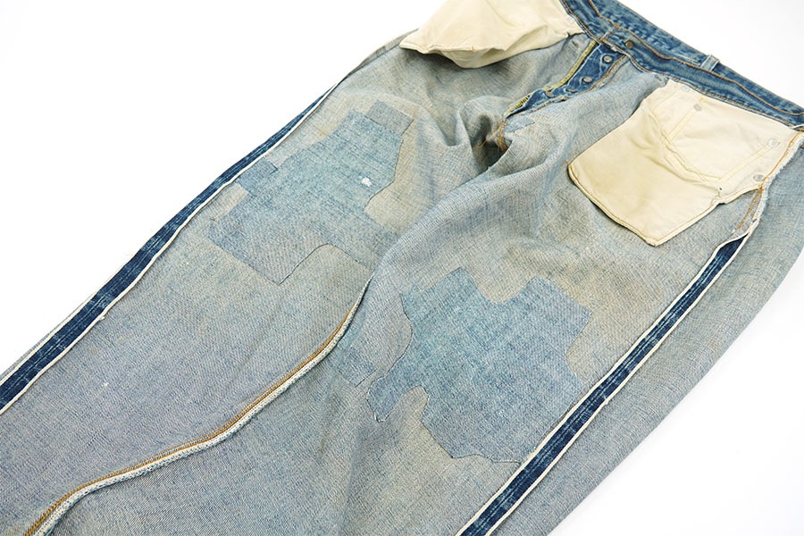 60s levi's 501 big E ダメージジーンズ　雰囲気系 60's Levi's 501 BIG-E ウエストシングル デニムパンツ 味あり