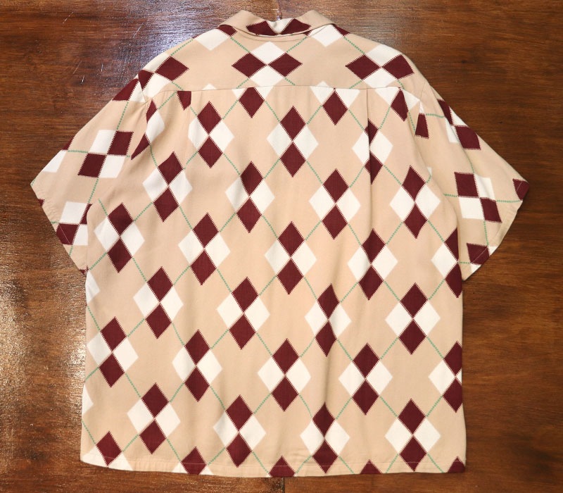 1950s S/S ARGYLE SHIRT , Size L