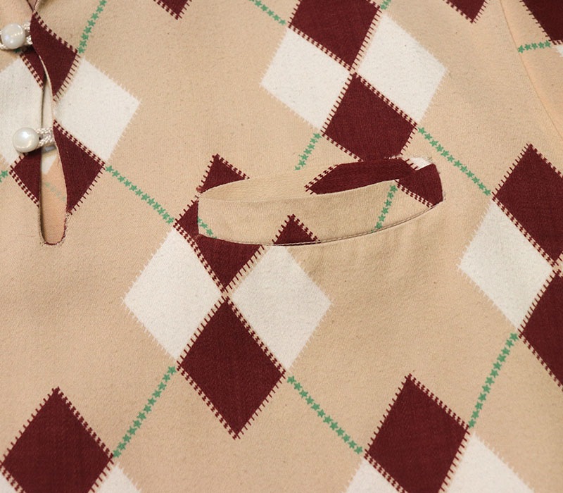 1950s S/S ARGYLE SHIRT , Size L