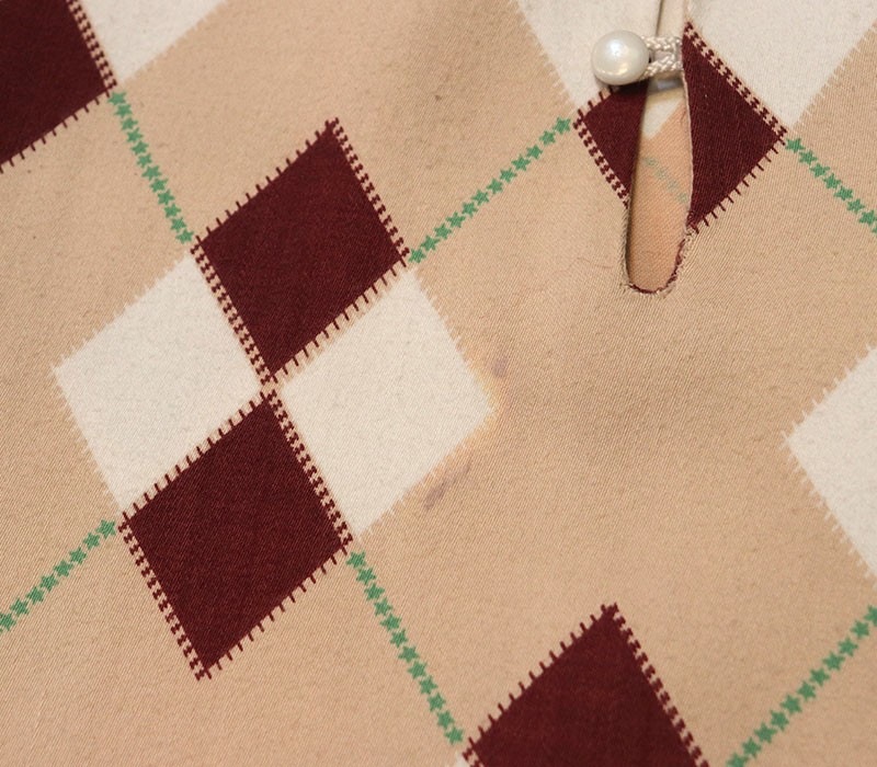 1950s S/S ARGYLE SHIRT , Size L