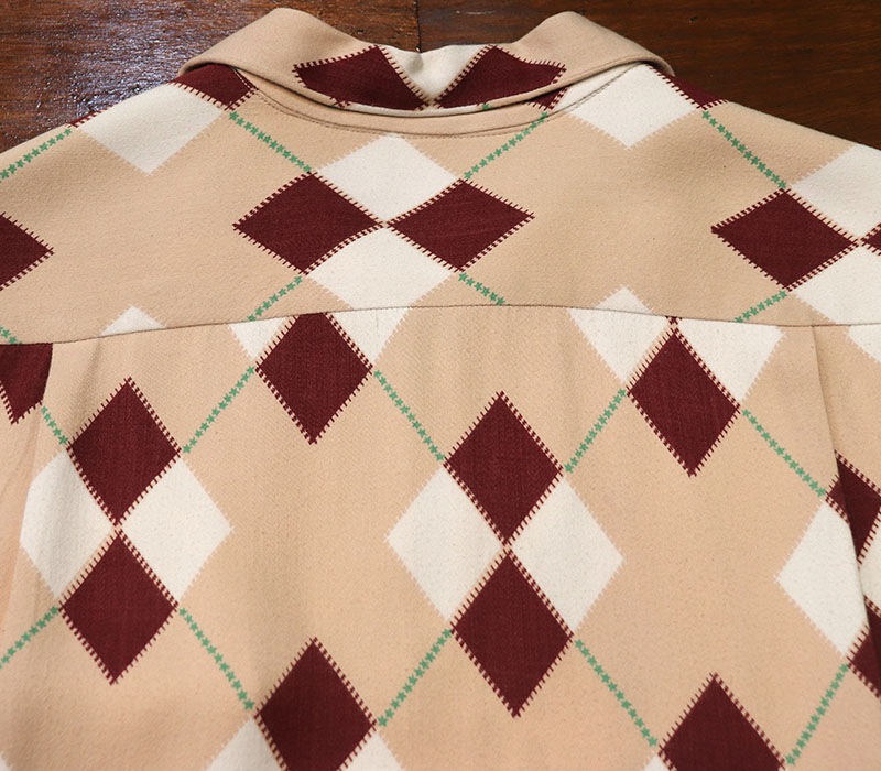 1950s S/S ARGYLE SHIRT , Size L