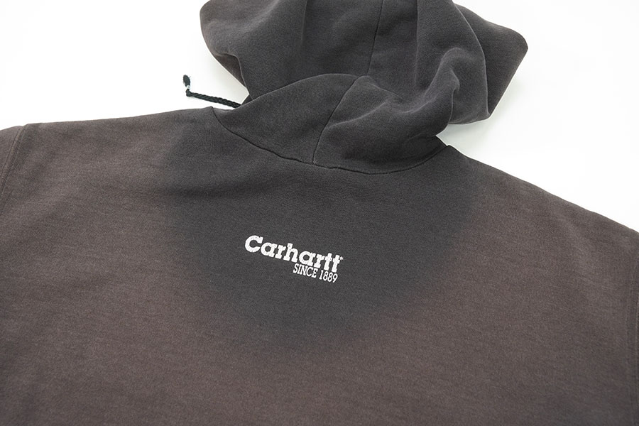 CARHARTT ''CARHARTT'' PRINT HOODED SHIRT FADE BLACK (SIZE. LARGE) MADE IN MEXICO