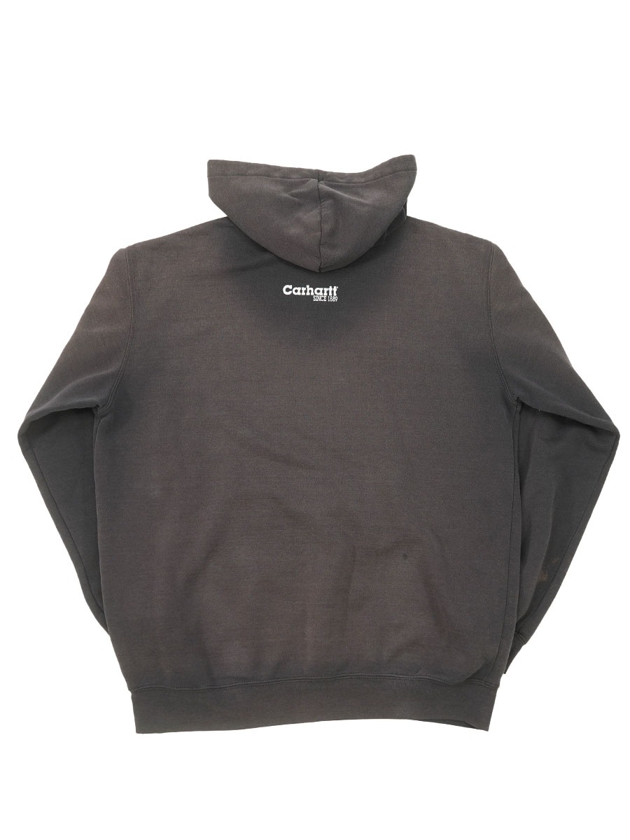 CARHARTT ''CARHARTT'' PRINT HOODED SHIRT FADE BLACK (SIZE. LARGE) MADE IN MEXICO
