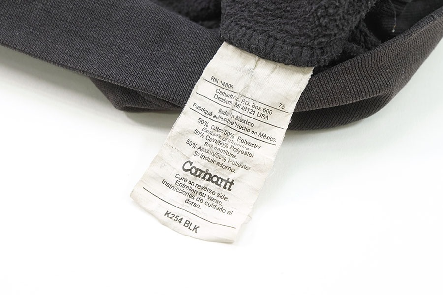 CARHARTT ''CARHARTT'' PRINT HOODED SHIRT FADE BLACK (SIZE. LARGE) MADE IN MEXICO