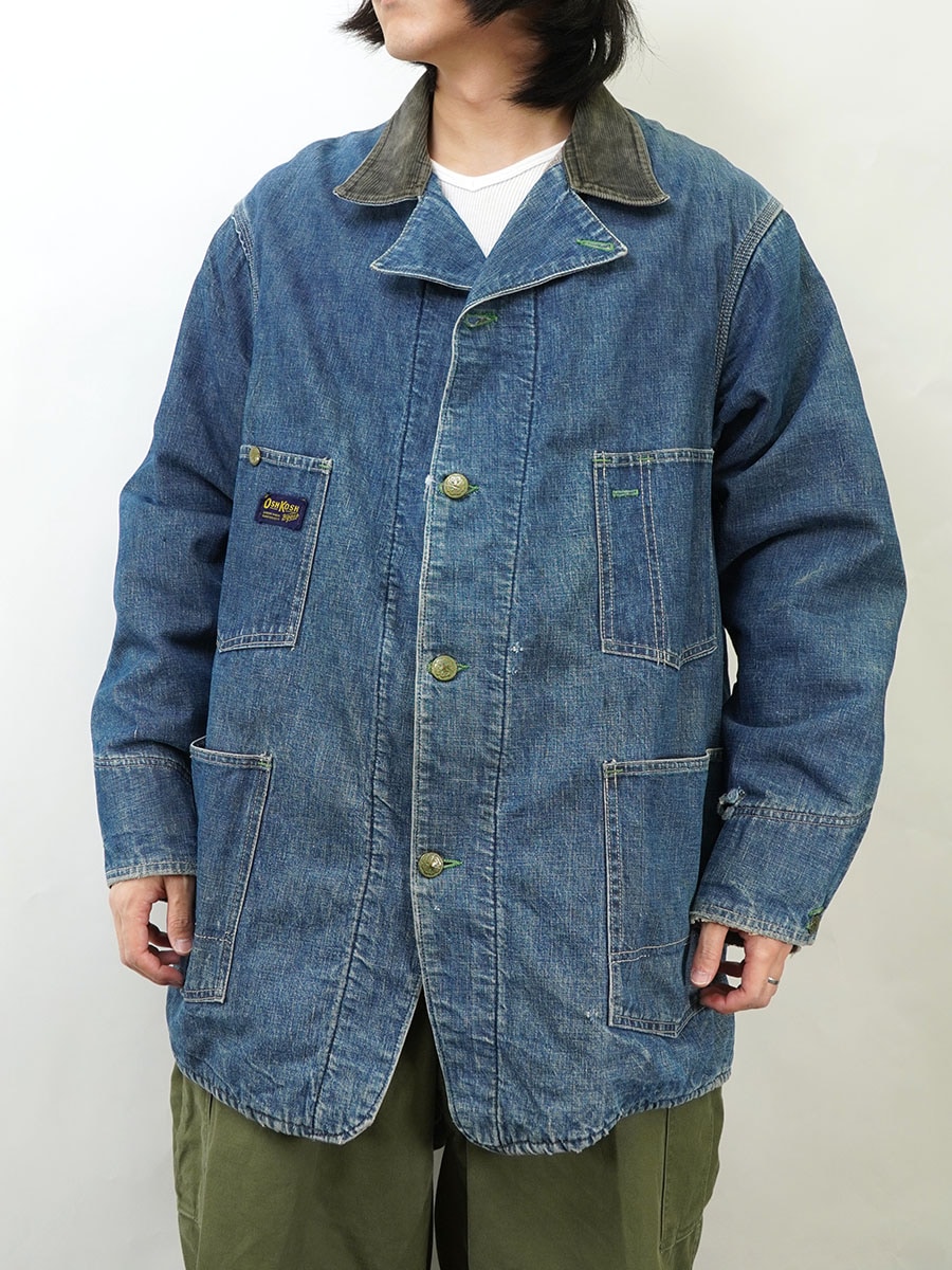 60's OSHKOSH ブランケット付き デニムカバーオール 実寸(50位