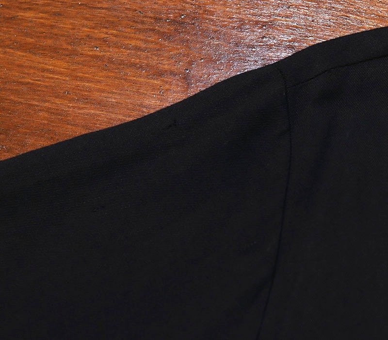 1950s L/S BLACK RAYON SHIRT , Size M