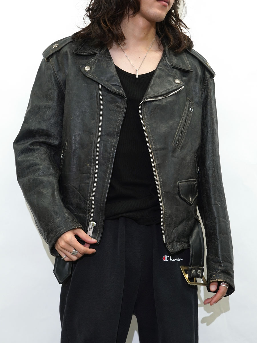 50'S～ SCHOTT PERFECTO ONE STAR LEATHER RIDERS JACKET BLACK (SIZE