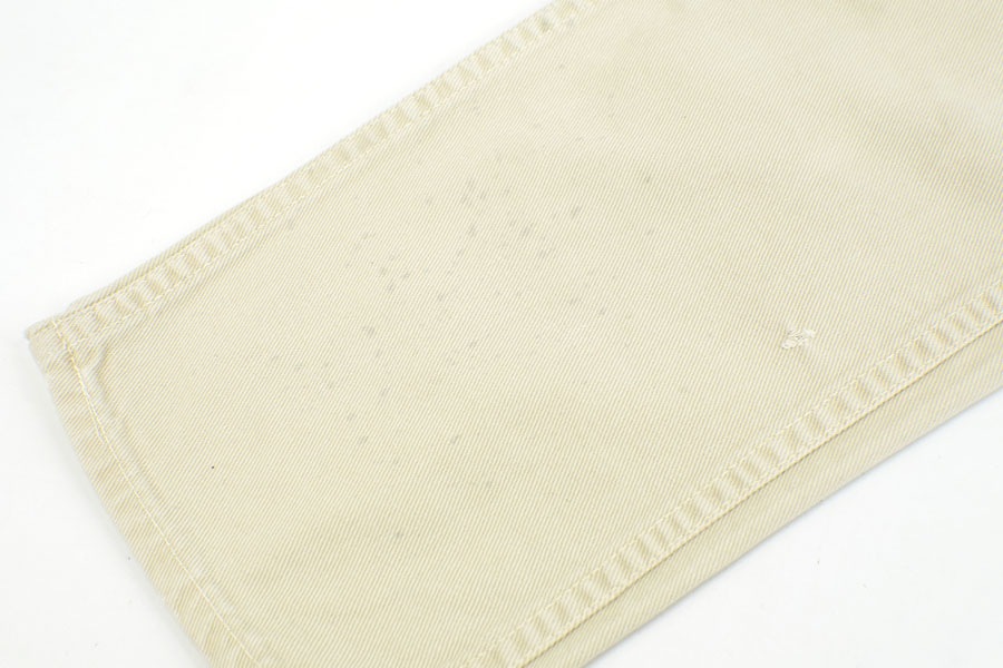 60'S LEVI'S BIG-E COTTON TWILL PANTS OFFWHITE (APPROX.W30 L30)