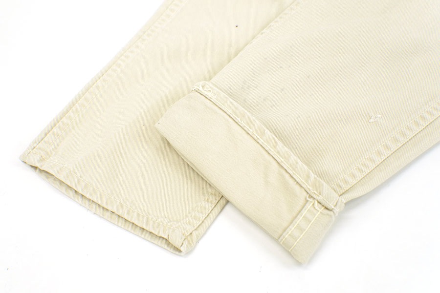 60'S LEVI'S BIG-E COTTON TWILL PANTS OFFWHITE (APPROX.W30 L30)