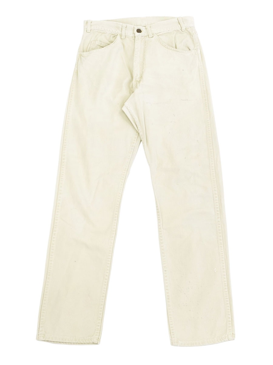 60'S LEVI'S BIG-E COTTON TWILL PANTS OFFWHITE (APPROX.W30 L30)