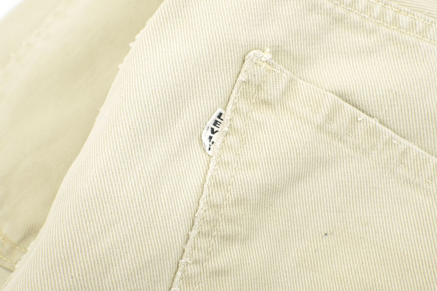 60'S LEVI'S BIG-E COTTON TWILL PANTS OFFWHITE (APPROX.W30 L30)