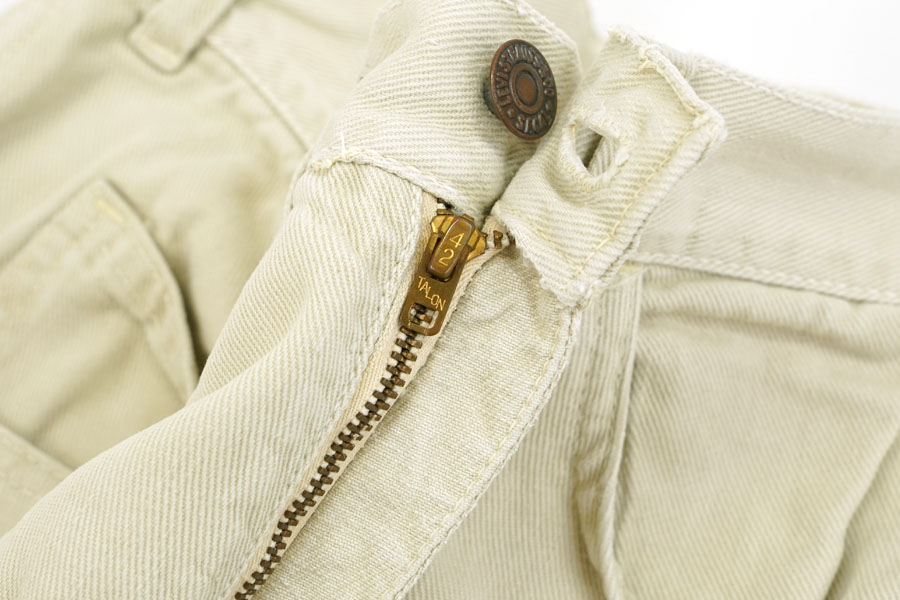 60'S LEVI'S BIG-E COTTON TWILL PANTS OFFWHITE (APPROX.W30 L30)