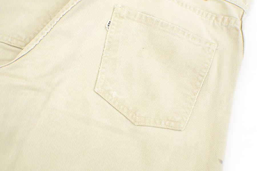 60'S LEVI'S BIG-E COTTON TWILL PANTS OFFWHITE (APPROX.W30 L30)