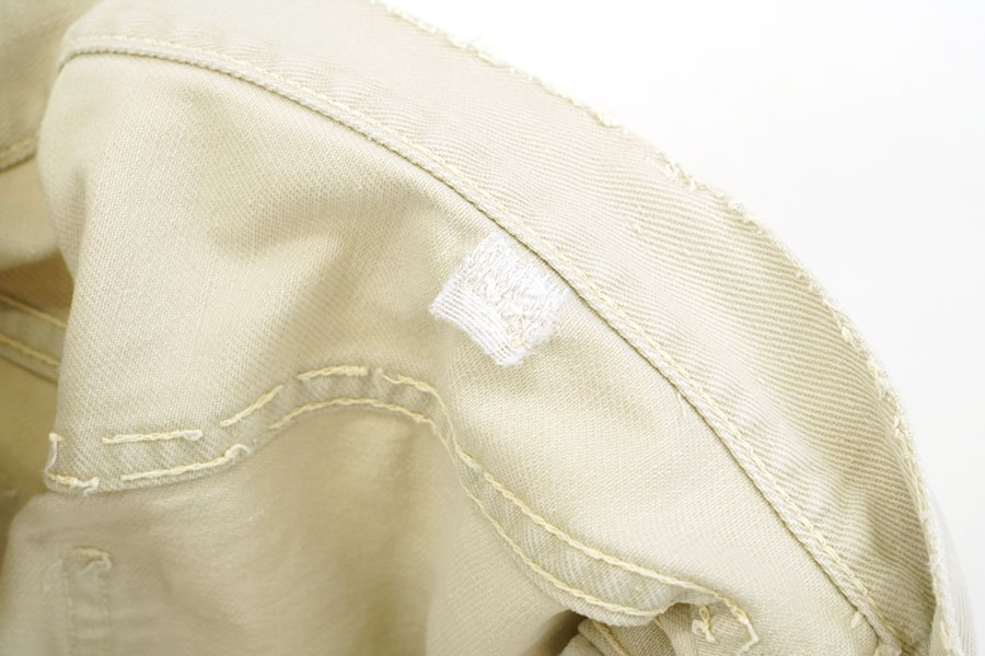 60'S LEVI'S BIG-E COTTON TWILL PANTS OFFWHITE (APPROX.W30 L30)