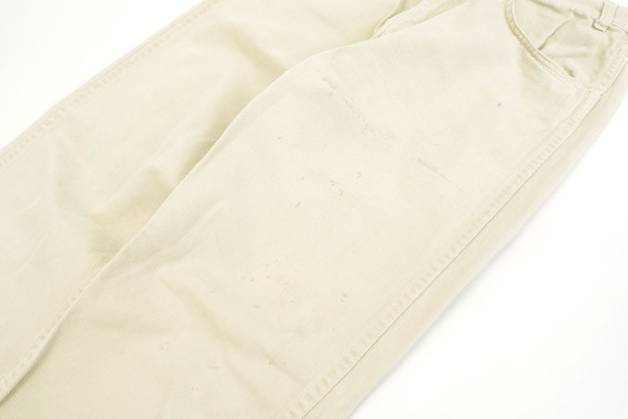 60'S LEVI'S BIG-E COTTON TWILL PANTS OFFWHITE (APPROX.W30 L30)