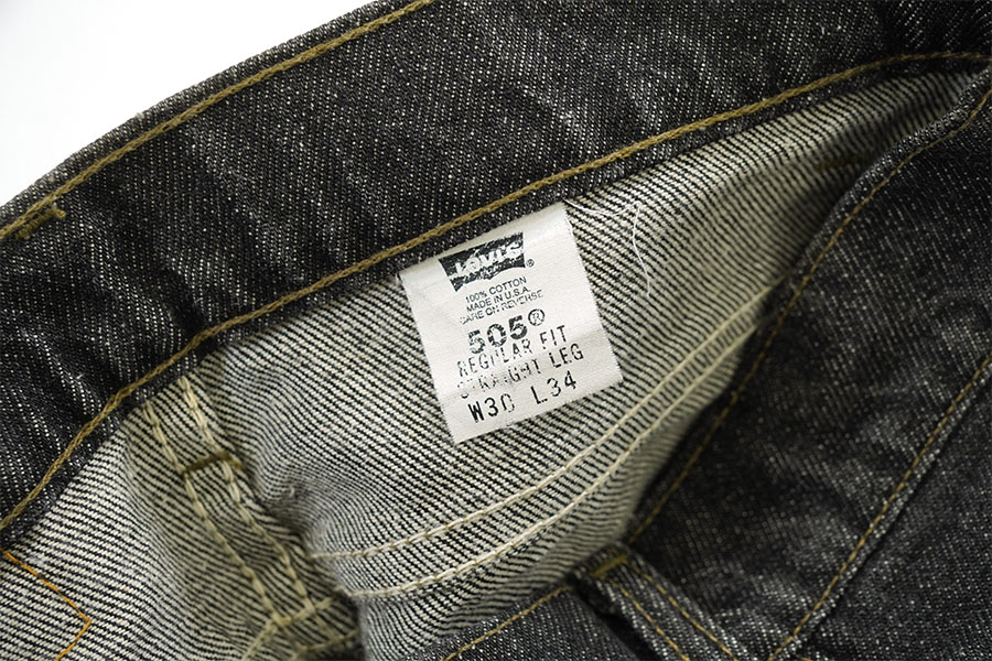 90's Levi's 505 先染めブラック デニムパンツ 表記(30x34) USA製
