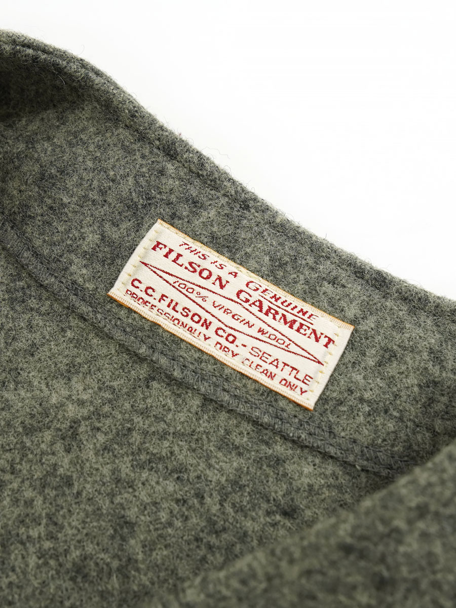 FILSON マッキーノウールベスト フェザーグレー 実寸(40位) | SOLD OUT