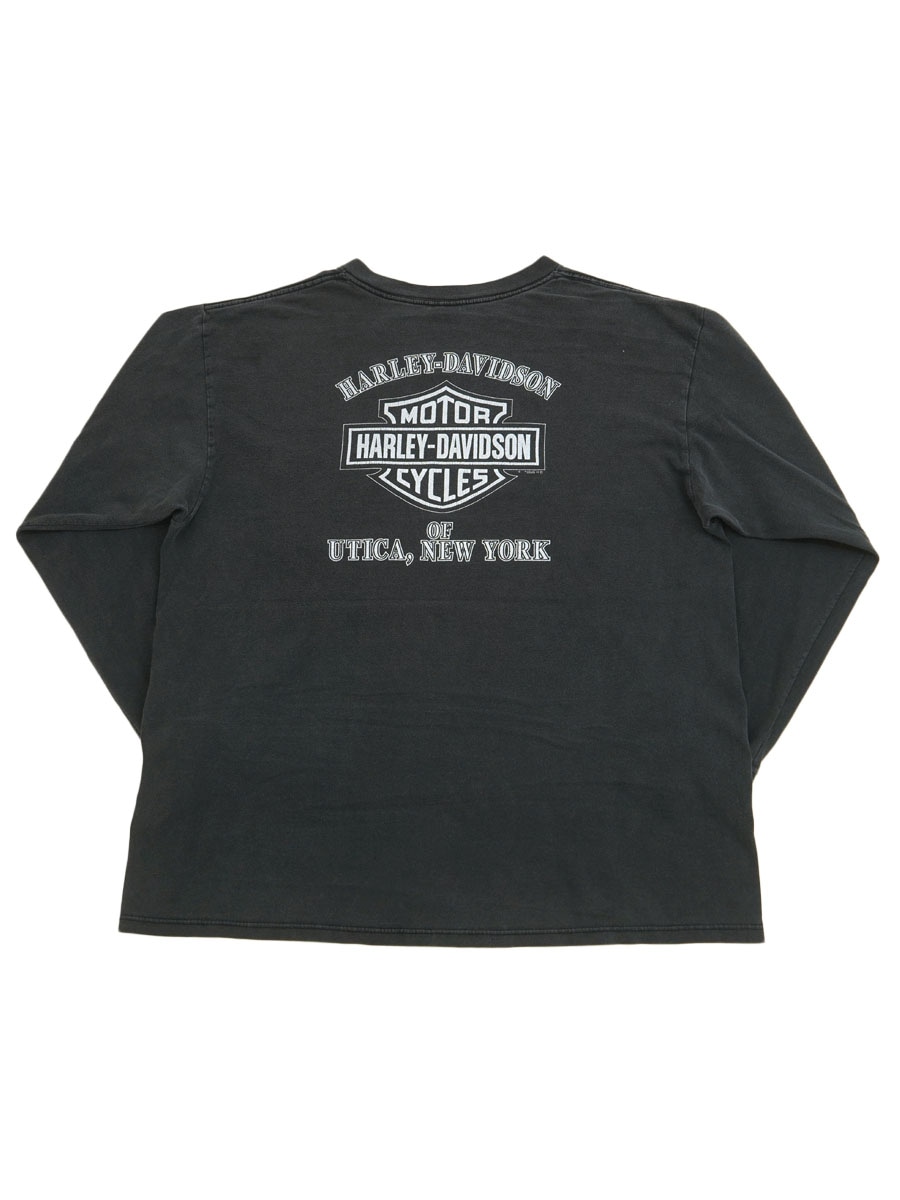 00's～ HARLEY-DAVIDSON ''UTICA, NEW YORK'' 両面/両袖プリント