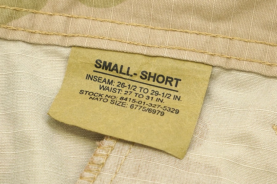 04's US ARMY 3Cデザートカモ BDUカーゴパンツ リップストップ 表記(SMALL,SHORT)