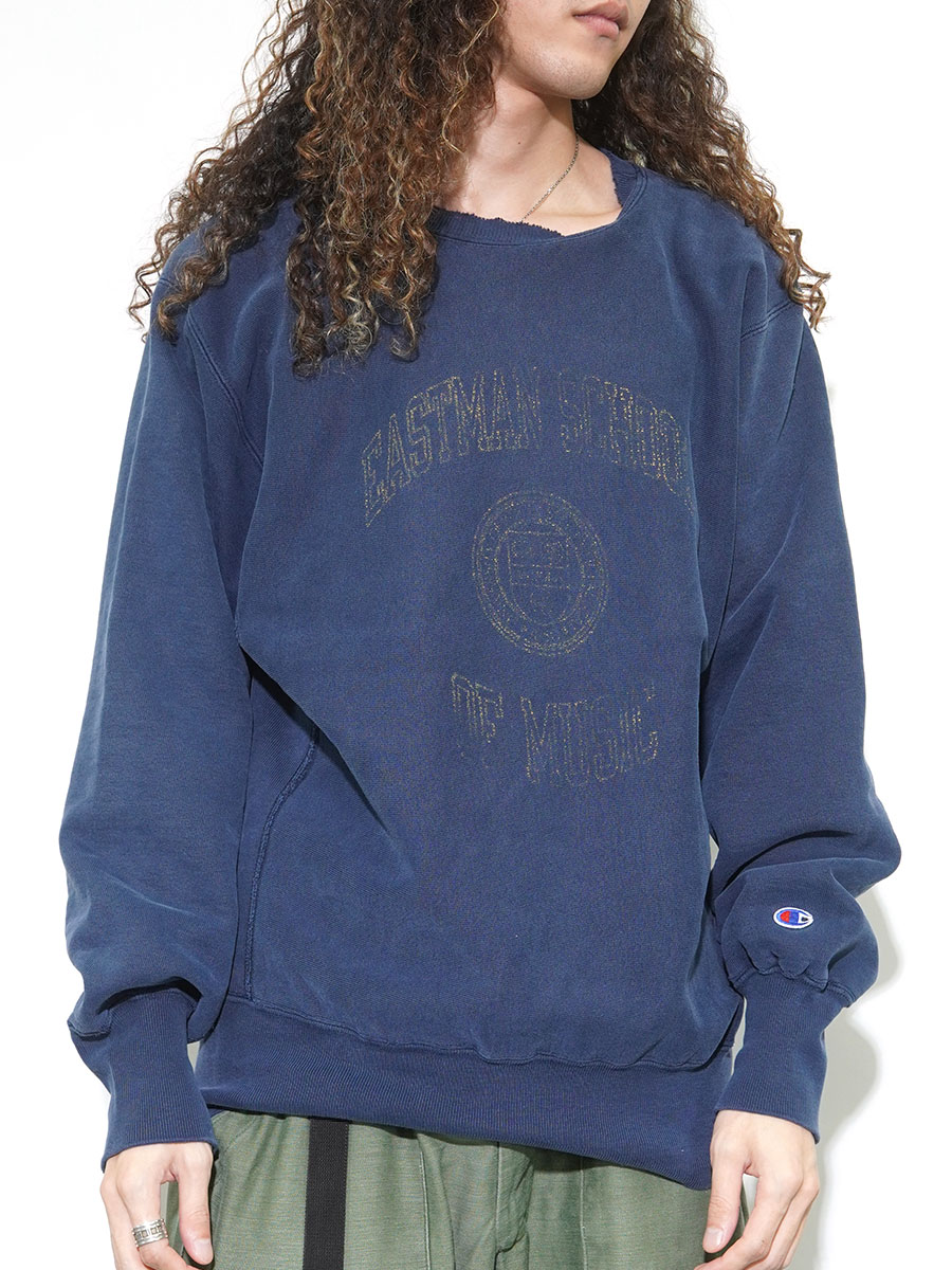 90's 刺繍タグ チャンピオンRW ''EASTMAN SOHOOL OF MUSIC'' 3段プリント 表記(L) USA製