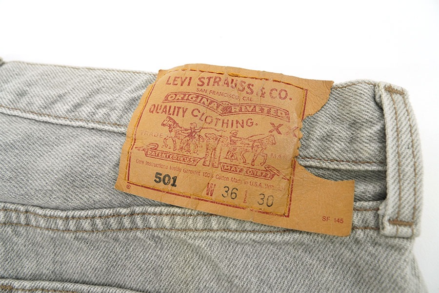 90's Levis 501 オリジナル カラーデニムパンツ グレー 表記(36x32) USA製