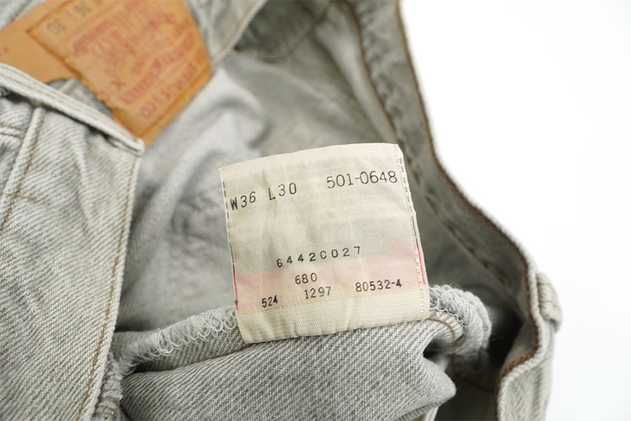 90's Levis 501 オリジナル カラーデニムパンツ グレー 表記(36x32) USA製