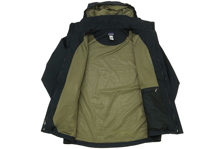 '08 PATAGONIA エコレインシェルジャケット ブラック 表記(L)