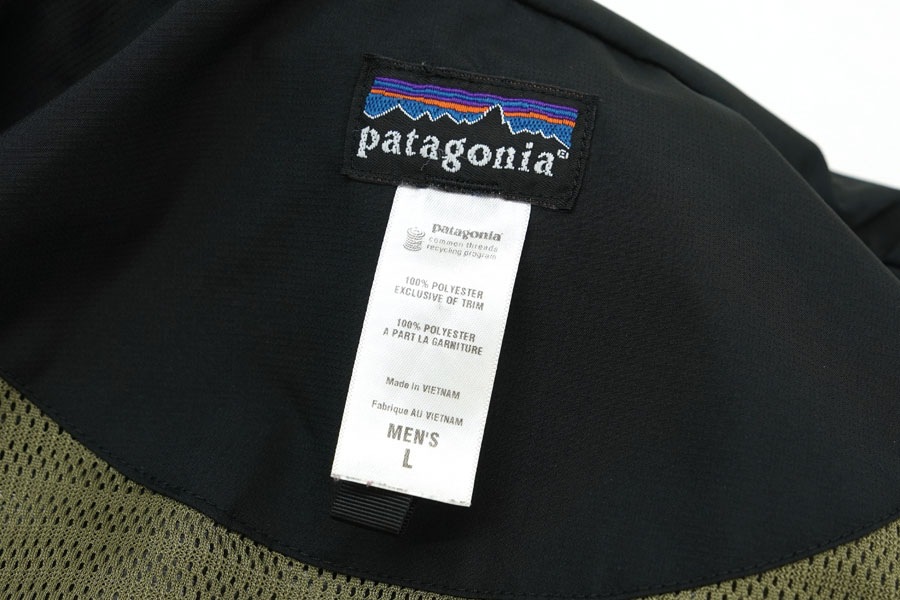 '08 PATAGONIA エコレインシェルジャケット ブラック 表記(L)
