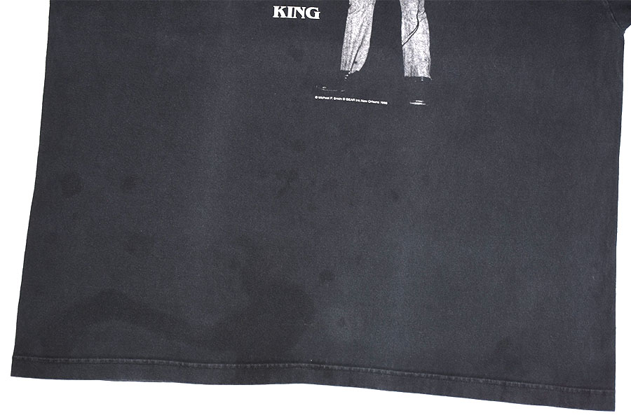 90's ''アルバート・キング'' プリントTシャツ ブラック 実寸(XL
