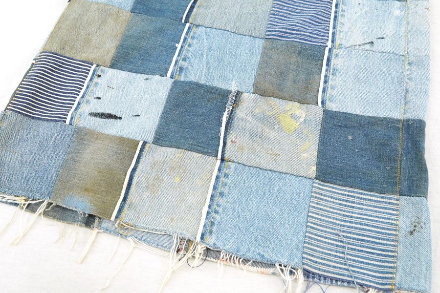 Levi's BIGEパッチワークデニムスカート　60s〜70s 70s Levi'sリーバイス リメイク マキシ丈 パッチワーク デニム
