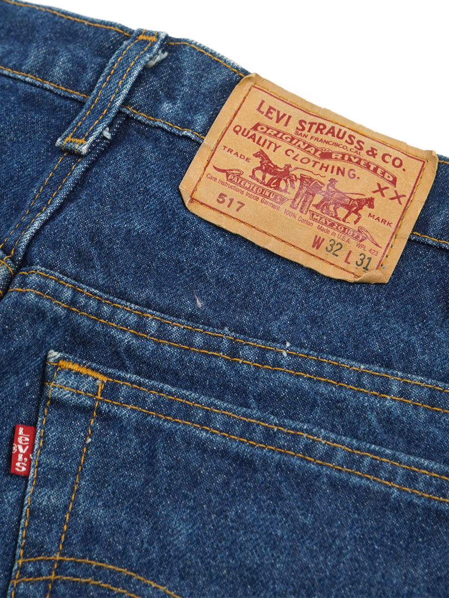 90's Levi's 517 デニムパンツ 美ブルー 表記(W32 L31) USA製 | NEW