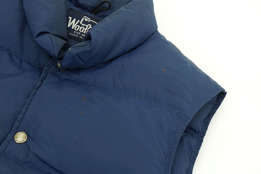 70's ウールリッチ ダウンベスト リップストップ ブルー wool rich