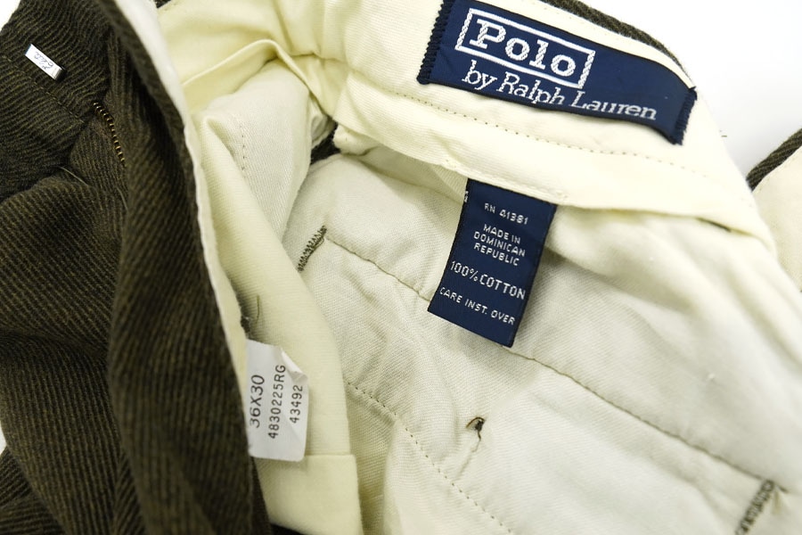 ラルフローレン コットンピケ 2タック スラックス 表記(36x30) | NEW