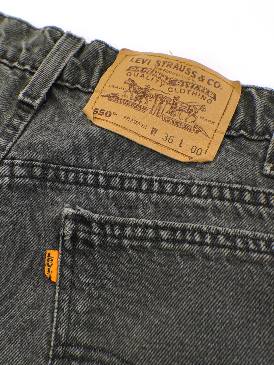 MEXICO製 Levi's 550 ブラックデニムショーツ 表記(W36) | すべての