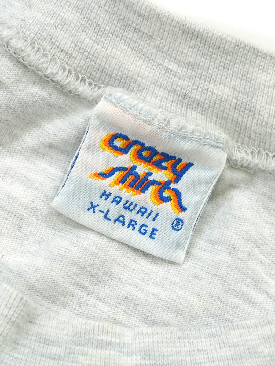 90'S CRAZY SHIRT ''ALCATRAZ TRIATHLON'' T SHIRT GRAY (SIZE.X LARGE