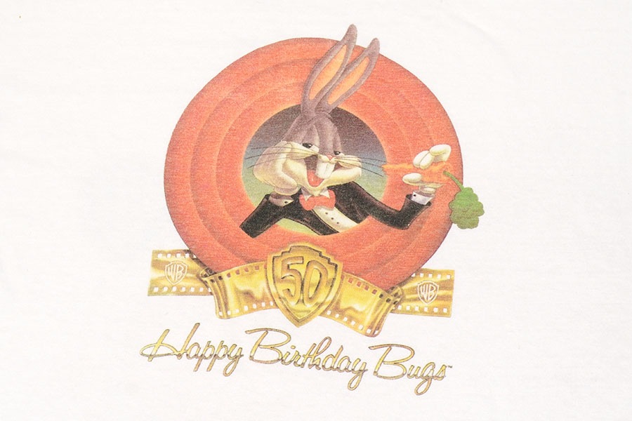 90's Hanes バッグス・バニー ''Happy Birthday Bugs'' プリントTシャツ 表記(L) USA製